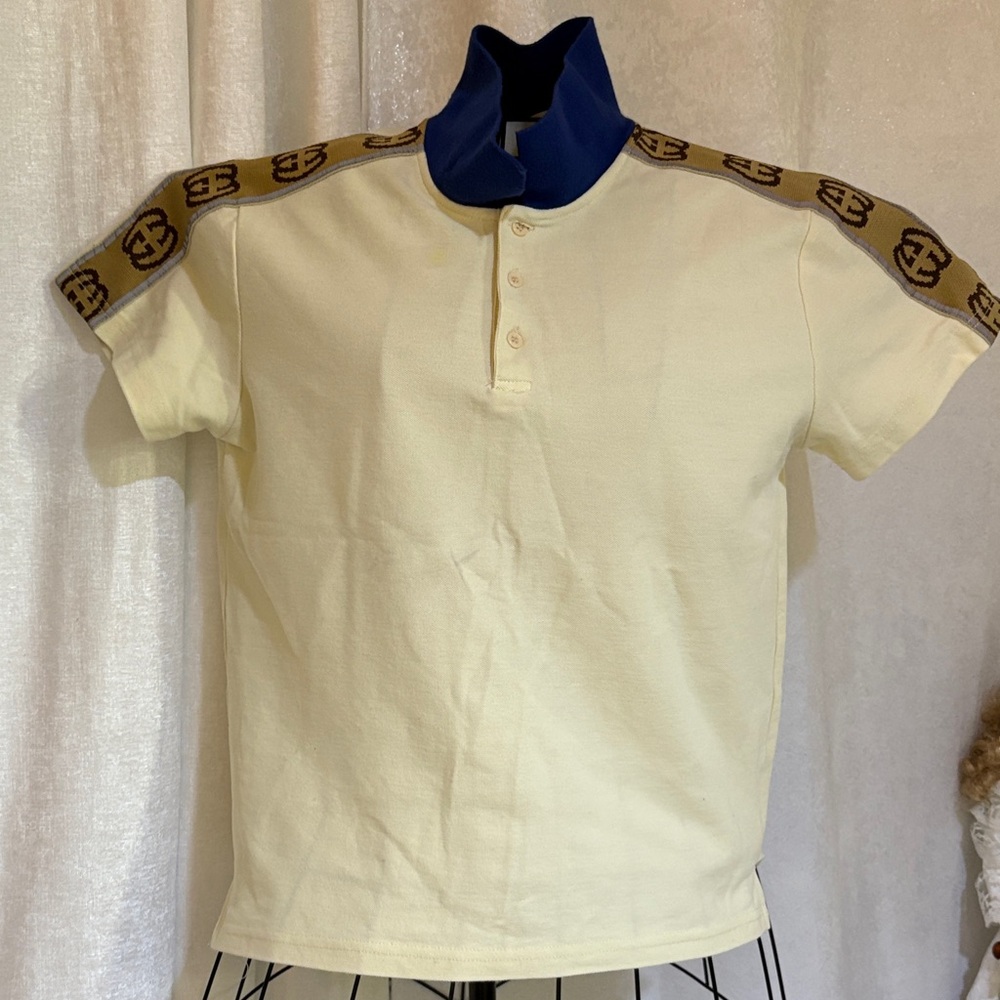 GUCCI
Logo-Jacquard Webbing-Trimmed Stretch-Cotton Piqué Polo